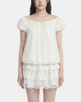 Yuna Ribbon Bubble Blouse