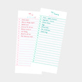 stripe checklist non-sticky memopad set (PINK+GREEN)