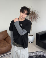 Kuro striped layered T-shirt