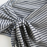 Noel Asym Stripe Ribbon Top
