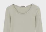 [B-BASIC] ベーシックコットンモーダルUネック長袖Tシャツ (2 SIZE)