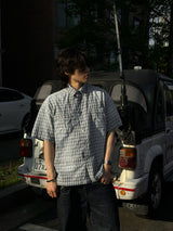 BiBi WASHING CHECKERED HALF-SHIRT