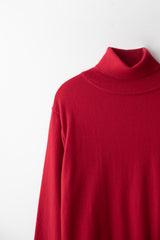 Cashmere turtle neck knit (Red)