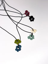 シルバーボールフラワーネックレス (3color)