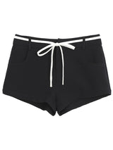 White Ribbon High Short Pants