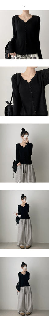 Teak Daily Button Knitted Cardigan