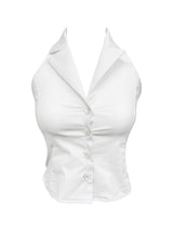 y2k back slit halter vest