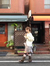 オカオフショルダーフーディー