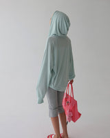Summer Salanta See-through Oversized Fit Hooded Zip-Up Jacket