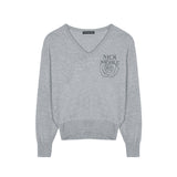 NICOLE MINI ROSE JAQUARD KNIT_IVORY