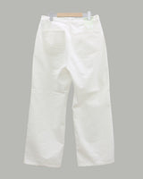 オーラワンピンタックコットンフリースワイドパンツ (White)