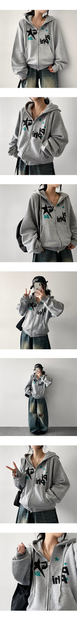 Lancel Zuri Raglan Hooded Zip-Up