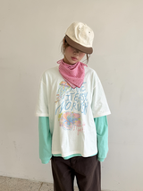 マカロン ロング ノースリーブ Tシャツ