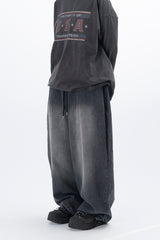 Leggy Side Tuck Balloon Denim