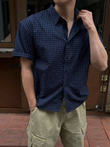 Fortin cropped checkered shirt