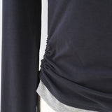 Angel Point Lettering Shirring Tee 233237257