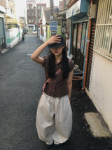 checke roll-up shirt