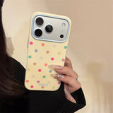 Dopamine Color Polka Dot Soft iPhone Case (iPhone 13–17 Series)