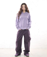 M3OW CAT EAR HOODIE ZIP UP - PURPLE
