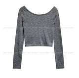 Angie basic off-shoulder long sleeves