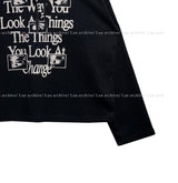 Things Waffle Boxy Hooded Long Sleeve T-shirt