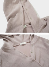Wrap hooded crop top