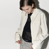 Hidden zipper light jacket Cream
