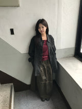 3カラー アオイ レース ヴィンテージ ロングスリーブ Tシャツ