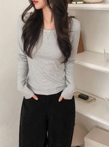 Peach Warm Border Round T-shirt (5color)
