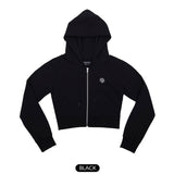 ロゴポイントトレーニングクロップフードジップアップ【セットアップアイテムあり】