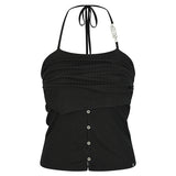 COLLECTION KNIT HALTERNECK SLEEVELESS [BLACK]