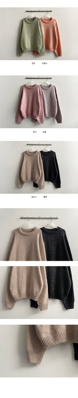 Tensi Thick Over Gradient Round Knitwear