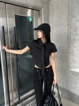 サイレントソウルレースアップタイクロスハンティングキャップ (Black)