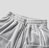 Reverse fleece string track pants