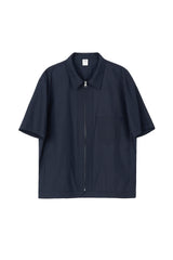 Field Panel Paper Half Shacket (Navy)