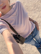 [Daily🩰] マイガール ボートネックフローイTシャツ