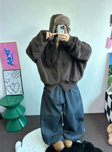 OVER BALLOON CURVE DENIM LONG PANTS 🖤💙2COLOR