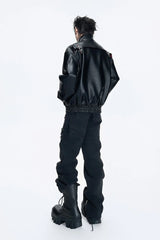 Python Embossed Buckle Jacket