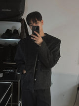 [Premium] ASCLO Hairy Tweed Jacket (2color)