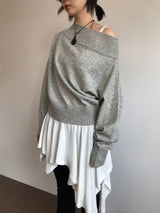 Airy Off-Shoulder Knit (3Colors)