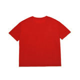 OVERSIZED SILKET SCOOP NECK T-SHIRT RED