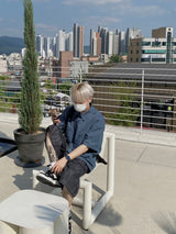 Curved Denim Half Pants