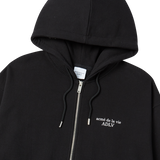 25SS SQUARE BASKET BALL HOODIE ZIP UP BLACK