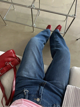 KNIT WIDE DENIM PANTS (2COLORS!)