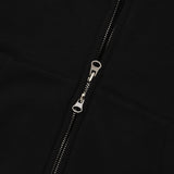 SMALL CHERRY REGULAR FIT HOODIE ZIP UP [BLACK]