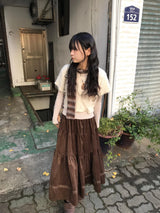 セキベルベットロングスカート