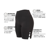 WAVE HALF LEGGINGS - CHARCOAL