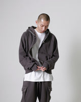Eyelet full hoodie zip up