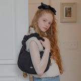 WAY WASHED PADDING BAG (BLACK)
