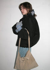Matt Velvet Scrunchie_One Point_Large_Metal Grey